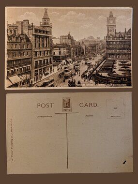 10/$25 Vintage Unused Princes Street Looking East Edinburgh Photo Postcard